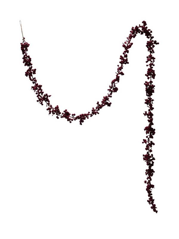 72"Lx5-1/4"H Flocked Foam Ball Garland