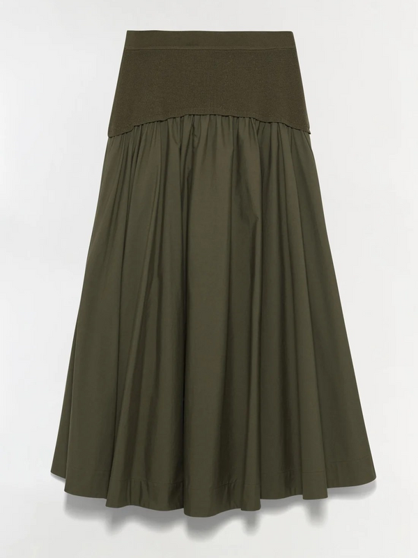 Ovie Knit Cotton Midi Skirt