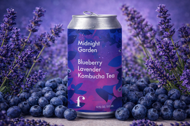 "Midnight Garden" Blueberry Lavender Kombucha