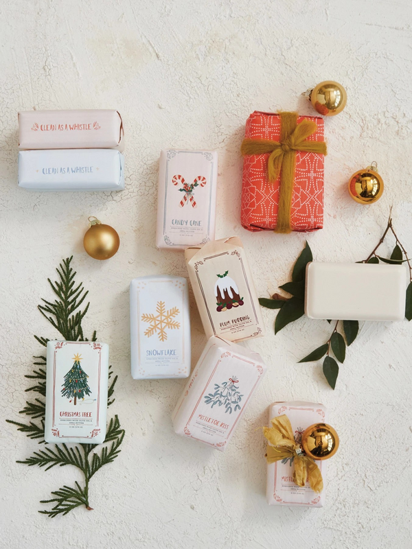 Candy Cane Scented Olive Oil & Shea Butter Soap