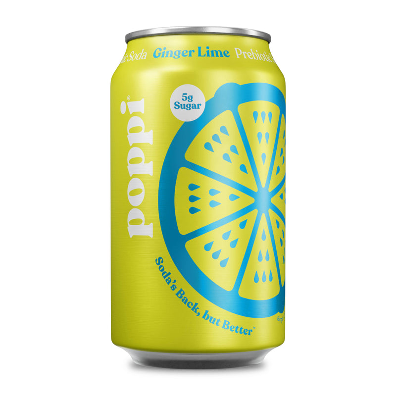 Poppi Prebiotic Soda, Ginger Lime, 12oz