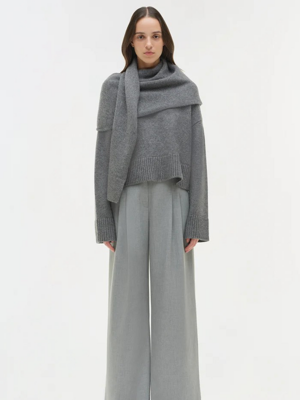 Elson Wool Cashmere Scarf Sweater