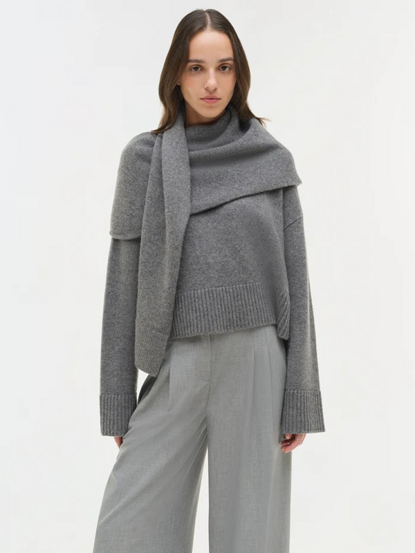 Elson Wool Cashmere Scarf Sweater