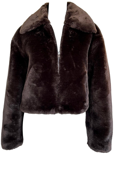 FRAME Faux fur jacket
