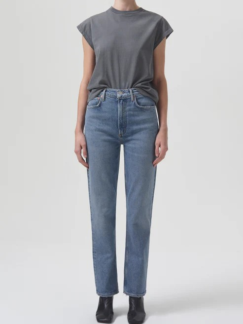 High Rise Stovepipe Jeans