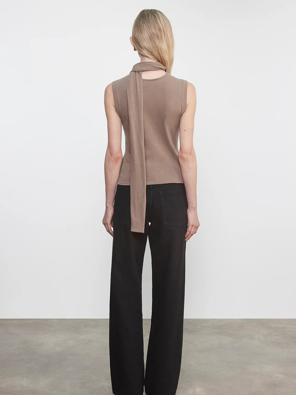 Cashmere Sleeveless Scarf Top