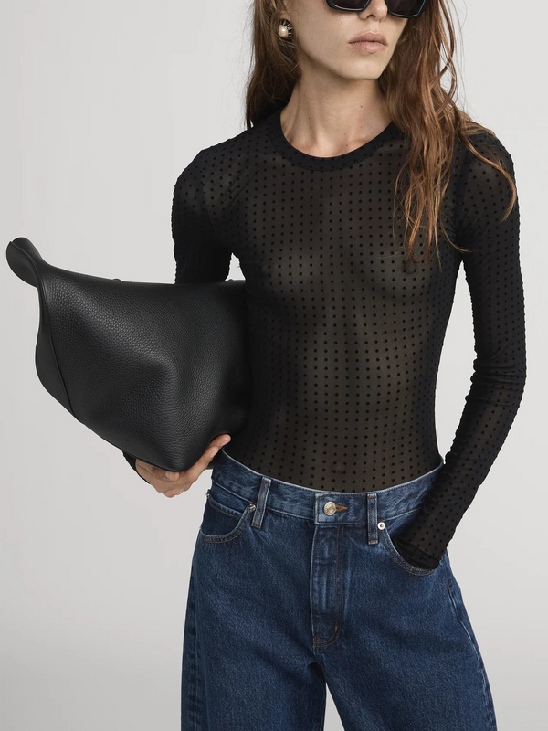 The Mesh Polka Dot Top