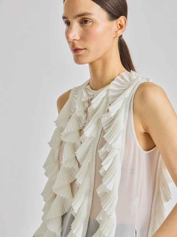 Neo Organza Pleated Top