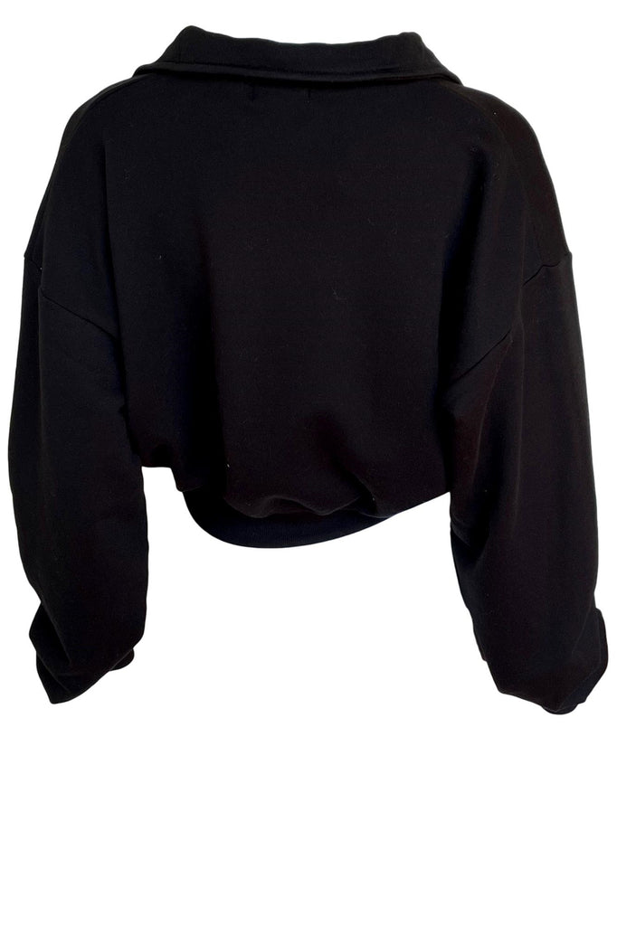 Cropped Half-Zip Sweatshirt