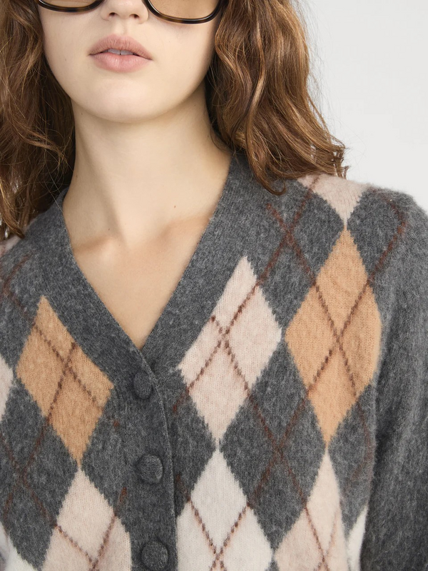 The Brushed Argyle Cardi