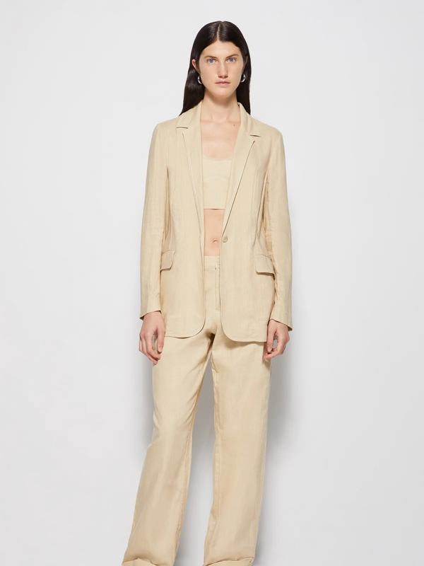 Ursa Boxy Linen Blazer