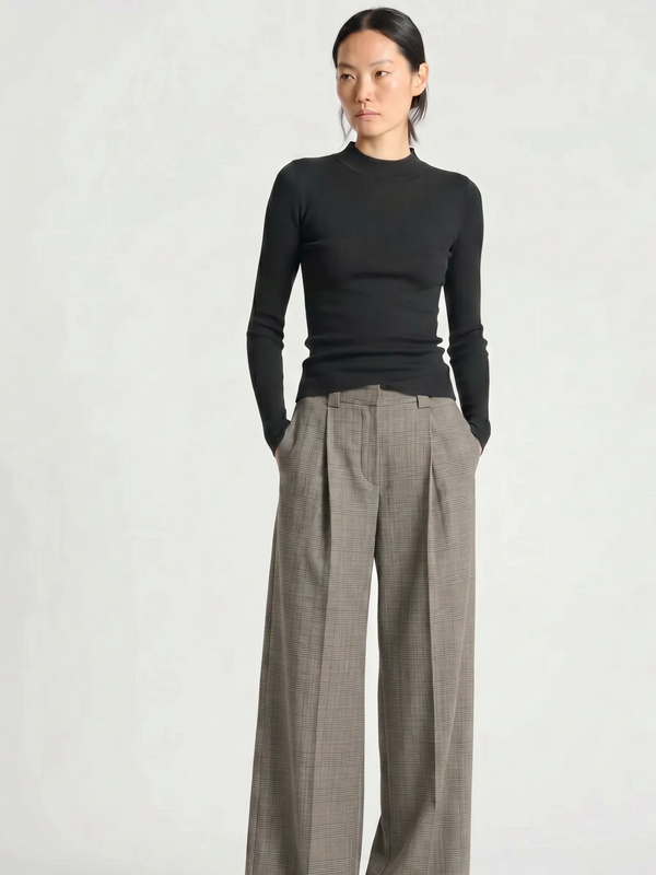 Xavier Merino Ribbed Mock Neck Sweater