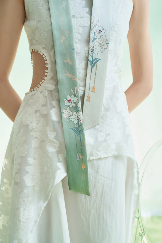 "Lily" Silk Skinny Scarf