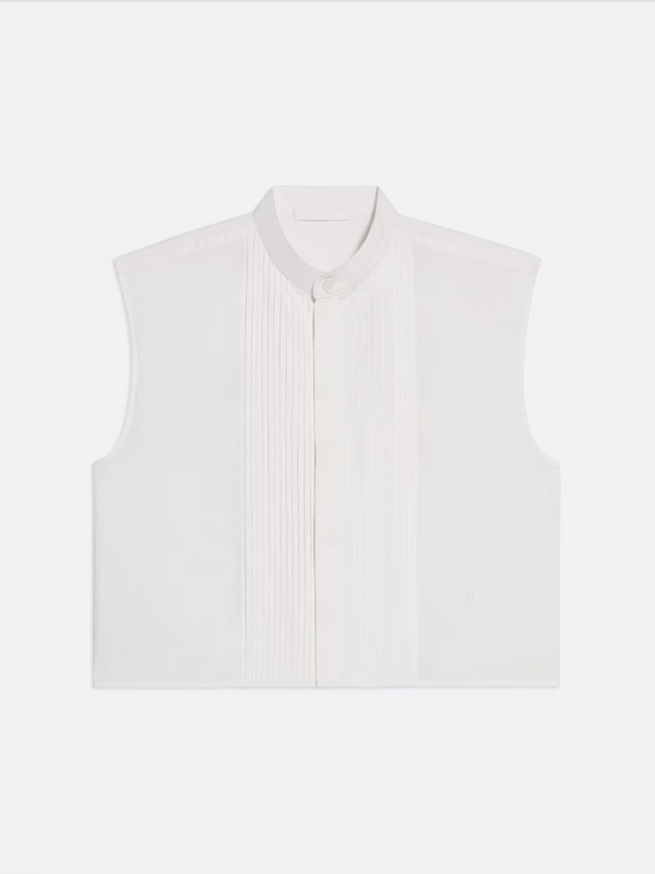 Sleeveless Tuxedo Shirt