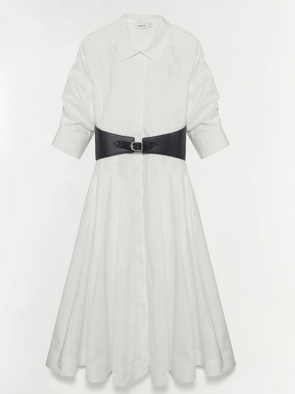 Olson Belted Cotton Midi Dress