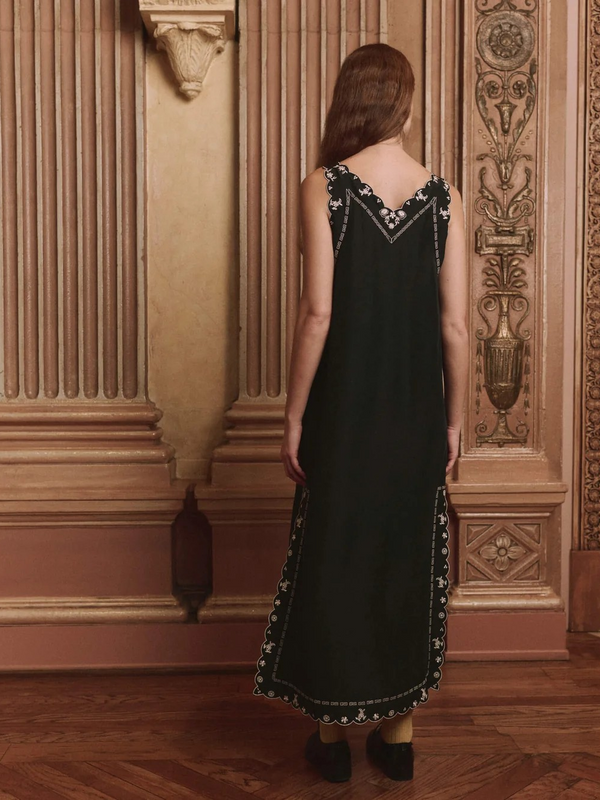The Embroidered Floral Slip Dress