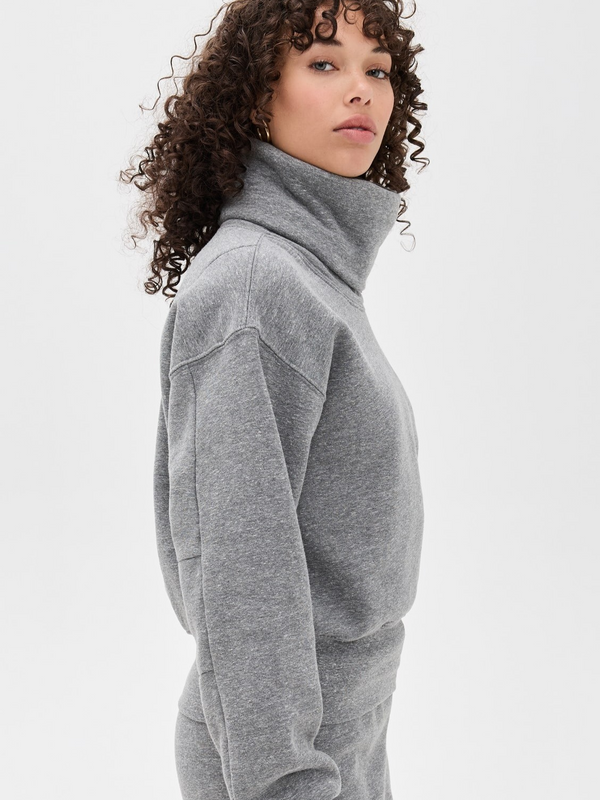 Laralyn Banded Crop Cowl Neck