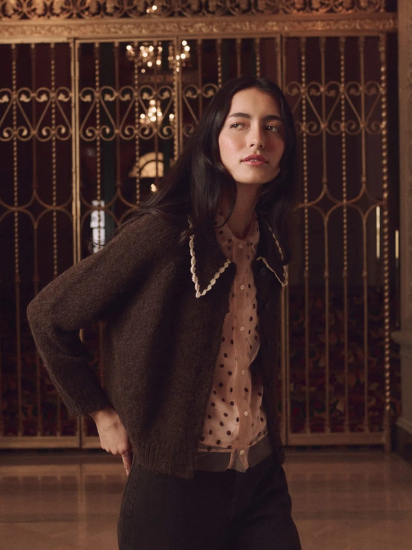 The Crochet Collar Cardigan