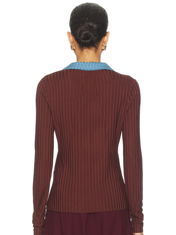 Natalia Colorblock Long Sleeve Polo