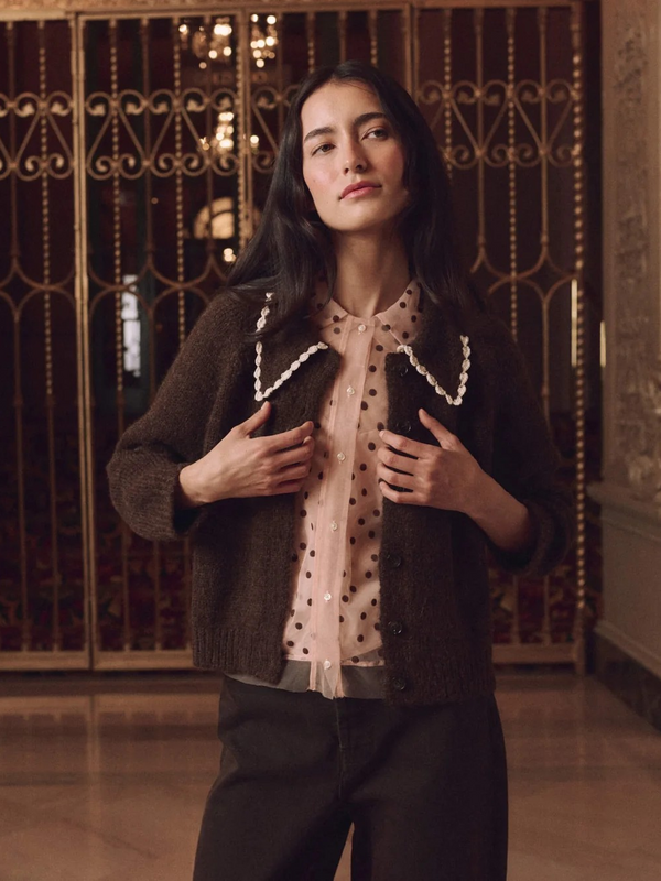 The Crochet Collar Cardigan