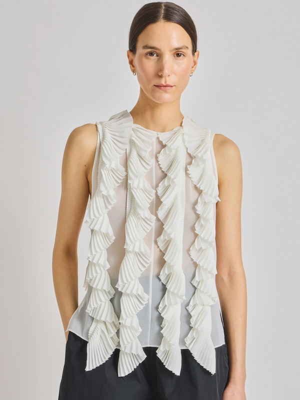 Neo Organza Pleated Top