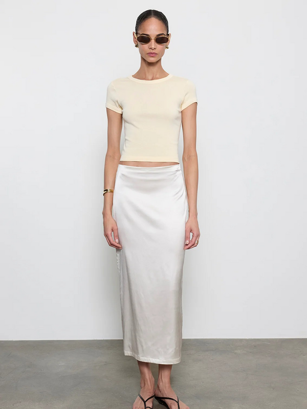 Supima Baby Rib Cropped Tee