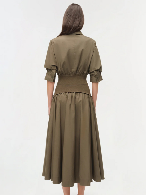 Ovie Knit Cotton Midi Skirt