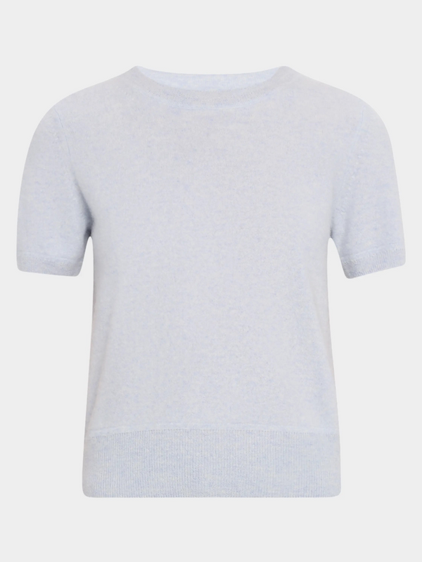 Cashmere Short Sleeve Cropepd Pullover