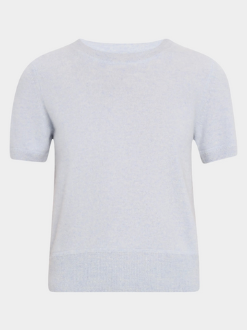 Cashmere Short Sleeve Cropepd Pullover