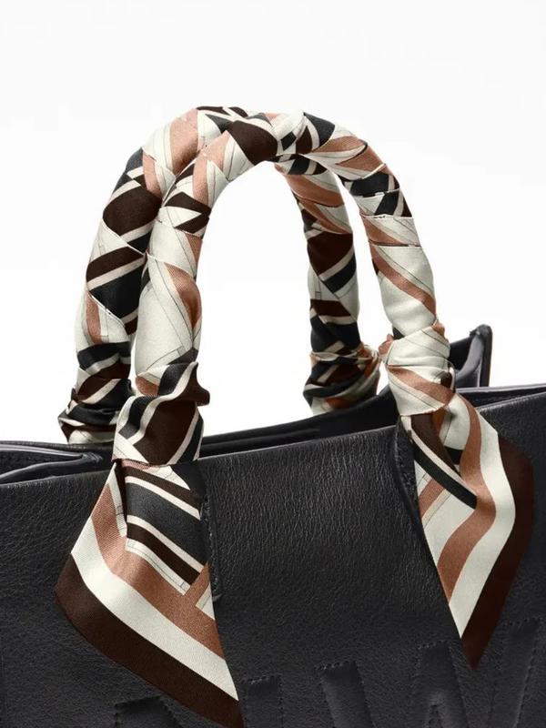 Lost Pattern x Leatherology Silk Twill Skinny Scarf - Neutral