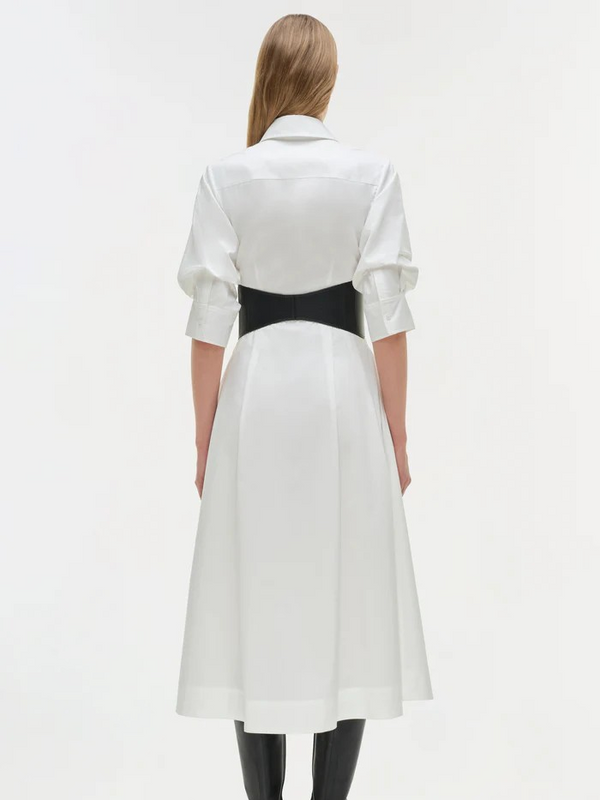 Olson Belted Cotton Midi Dress