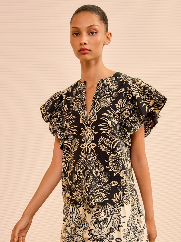 Severine Flutter Sleeve Top