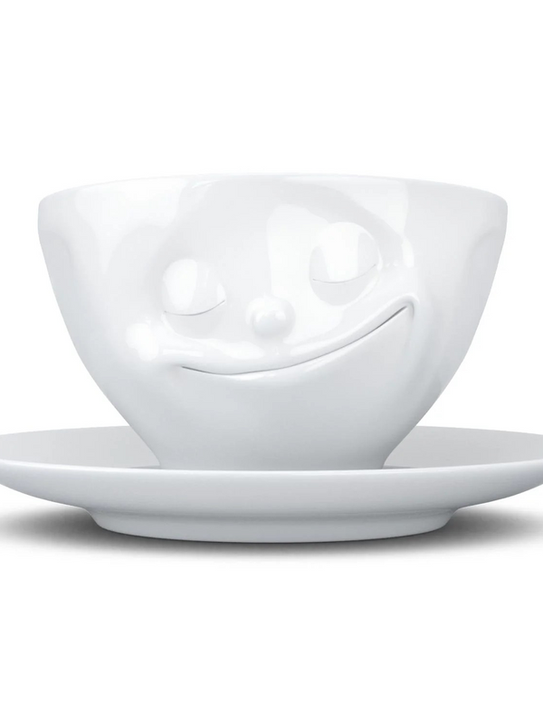 Facial Expression Coffee Cup/Saucer - Assorted