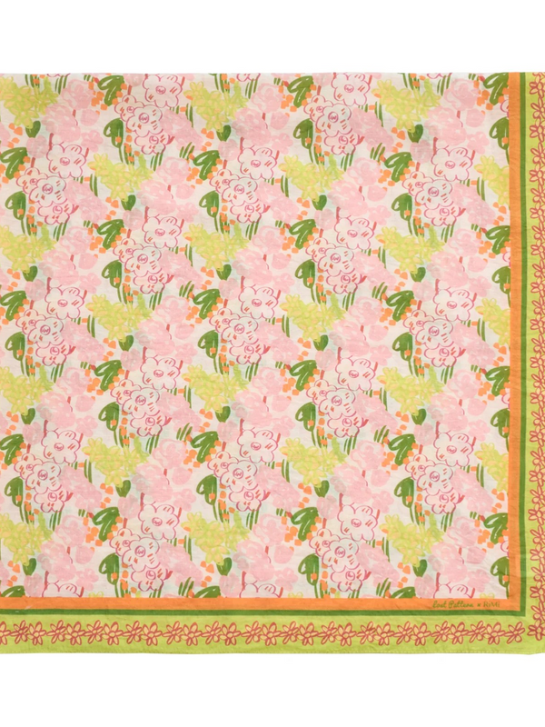 "Le Jardin" Beach Sarong Wrap - Pastel Blush