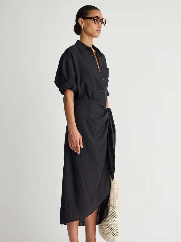 Alessandra Sarong Shirt Dress