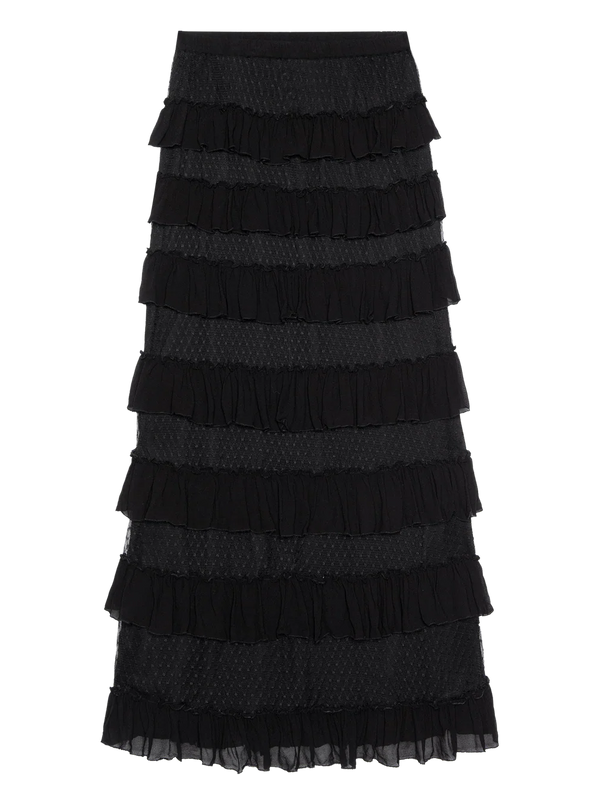 The Winter Mesh Flounce Skirt