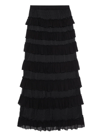 The Winter Mesh Flounce Skirt