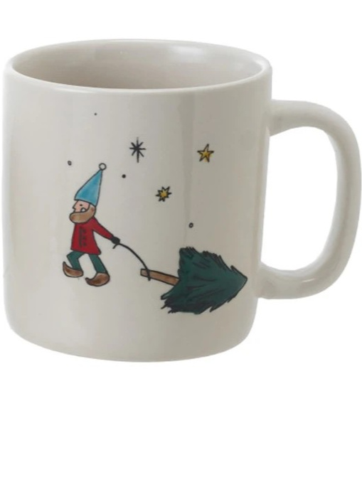 16oz Stoneware Mug w/ Wax Relief Image