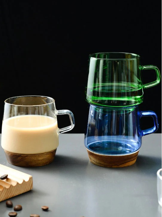 Modern Double Wall Glass Coffee Mugs