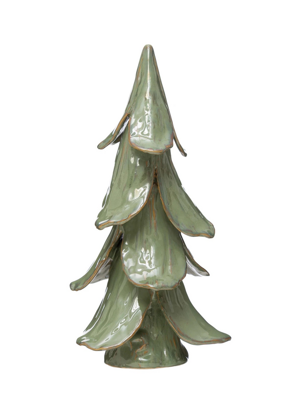 Handmade Stoneware Tree Reactive Glaze - Mint