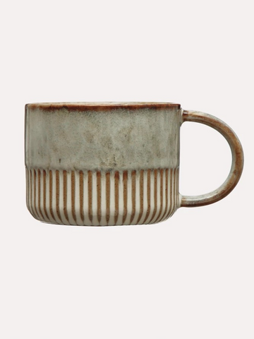 14 oz. Stoneware Mug with Crimped Bottom