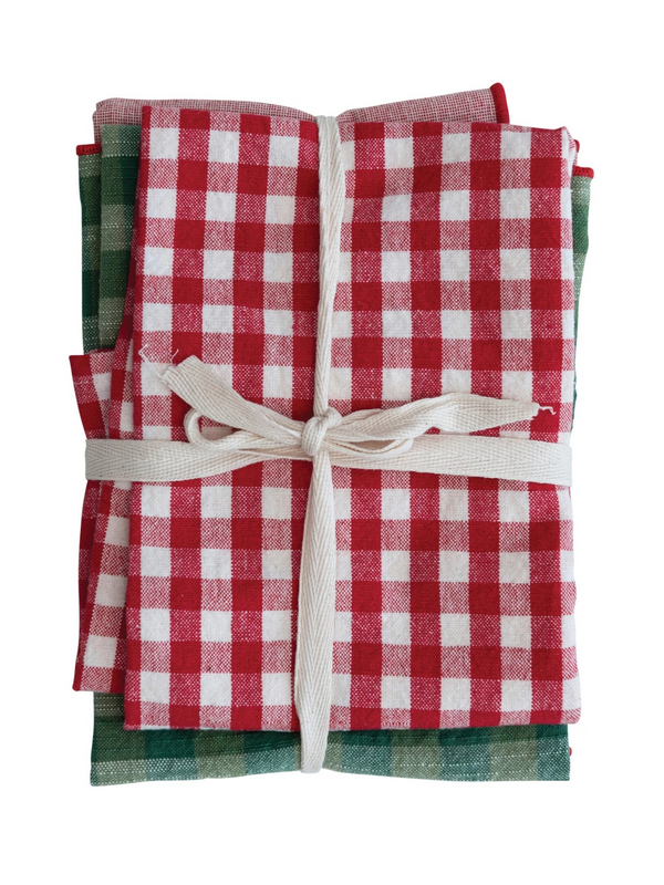 28Lx18W Woven Cotton Tea Towels Set of 3