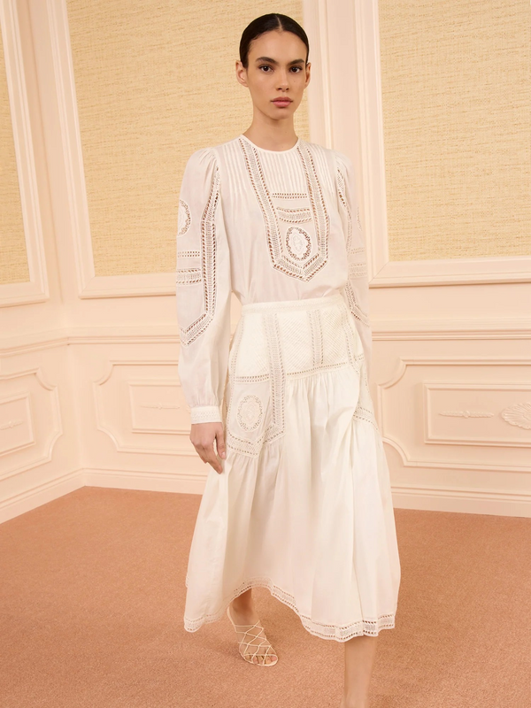 Alice Cotton Midi Skirt