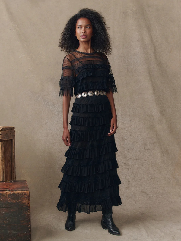 The Winter Mesh Flounce Skirt