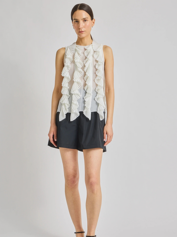 Neo Organza Pleated Top