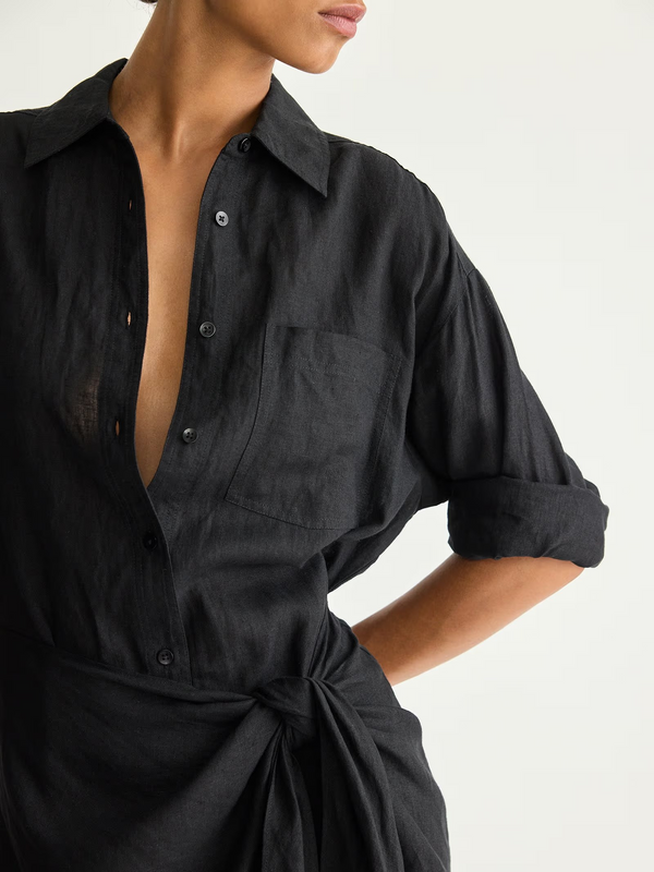 Alessandra Sarong Shirt Dress
