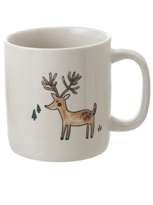 16oz Stoneware Mug w/ Wax Relief Image
