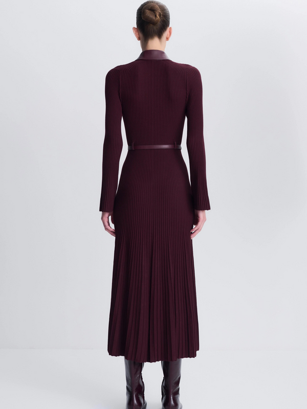 Ismelle Collared Knit Midi Dress