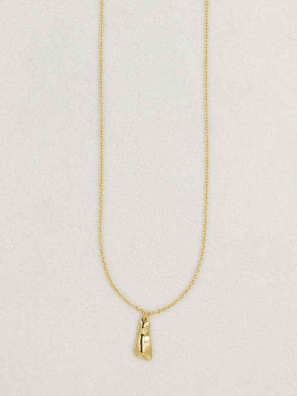 Solo Tag Pendant Necklace - Gold