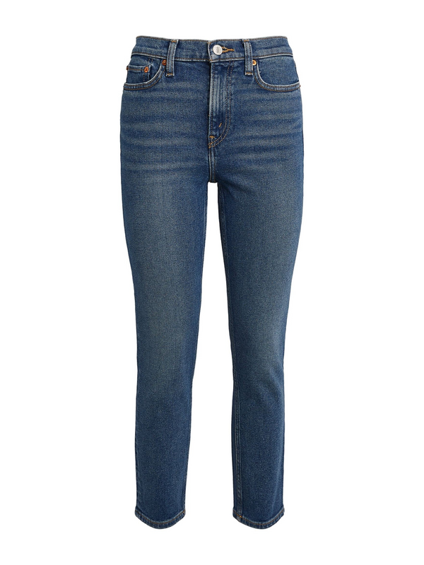 Mid Rise Ankle Crop Jeans